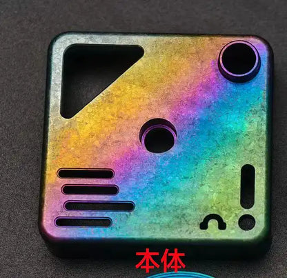 4U personalized keycaps for record players, Timascus‌，titanium alloy decorative keycaps, artistic custom keycaps