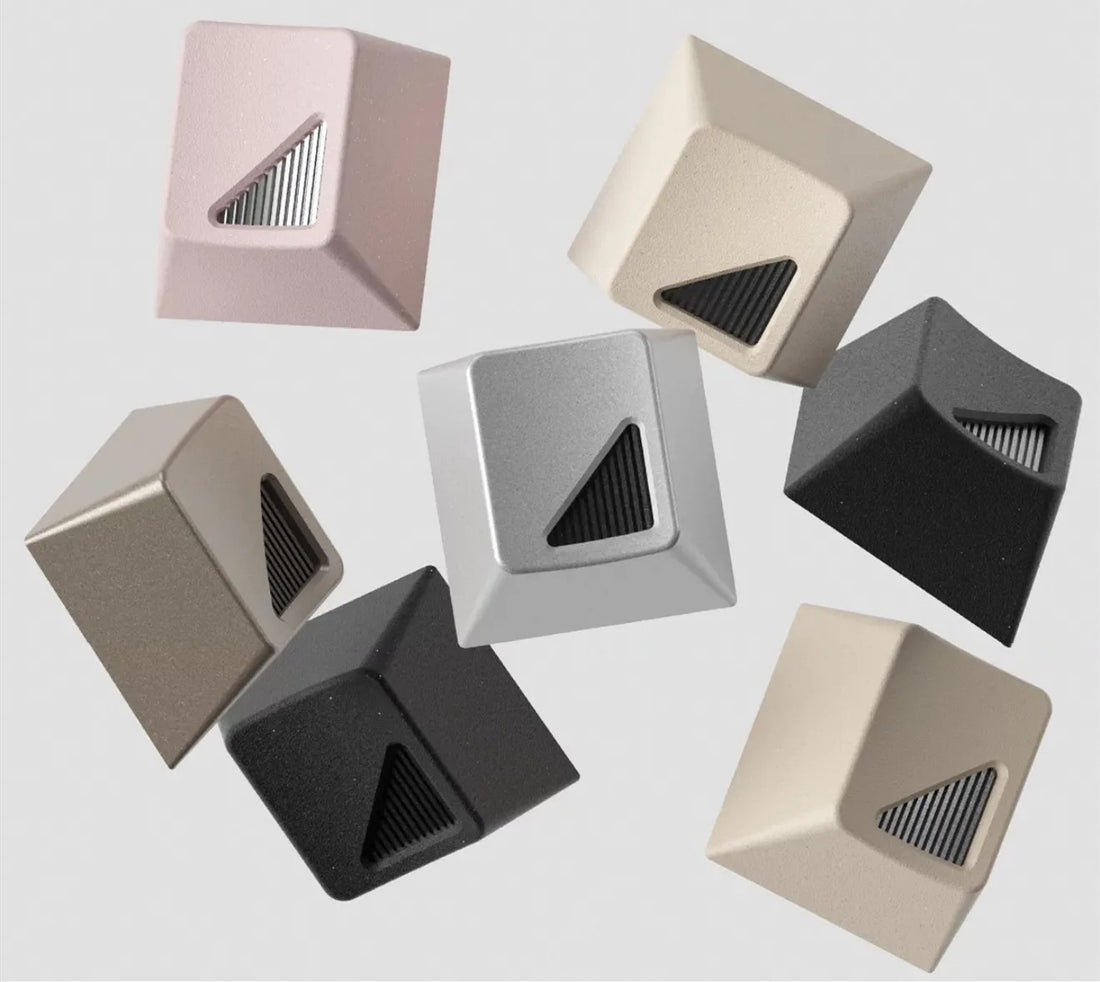Aluminum alloy simple CNC machining metal overlay personalized keycaps, metal cultural creative decoration keycaps