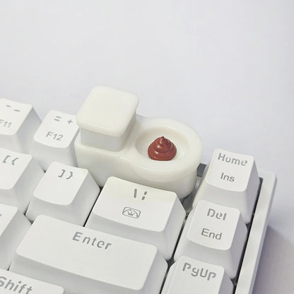 Toilet resin keycap 2U grid key original personalized mechanical keyboard keycap resin material, additional piece included...