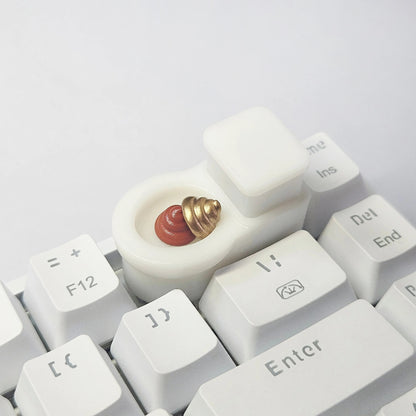 Toilet resin keycap 2U grid key original personalized mechanical keyboard keycap resin material, additional piece included...