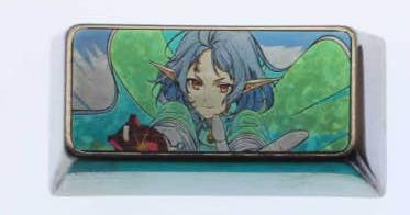 Mushoku Tensei: Jobless Reincarnation Theme, Titanium Alloy Personalized Keycaps, 1U/2U/2.25U, Anime Culture Innovation Metal Carving Decorative Keycaps