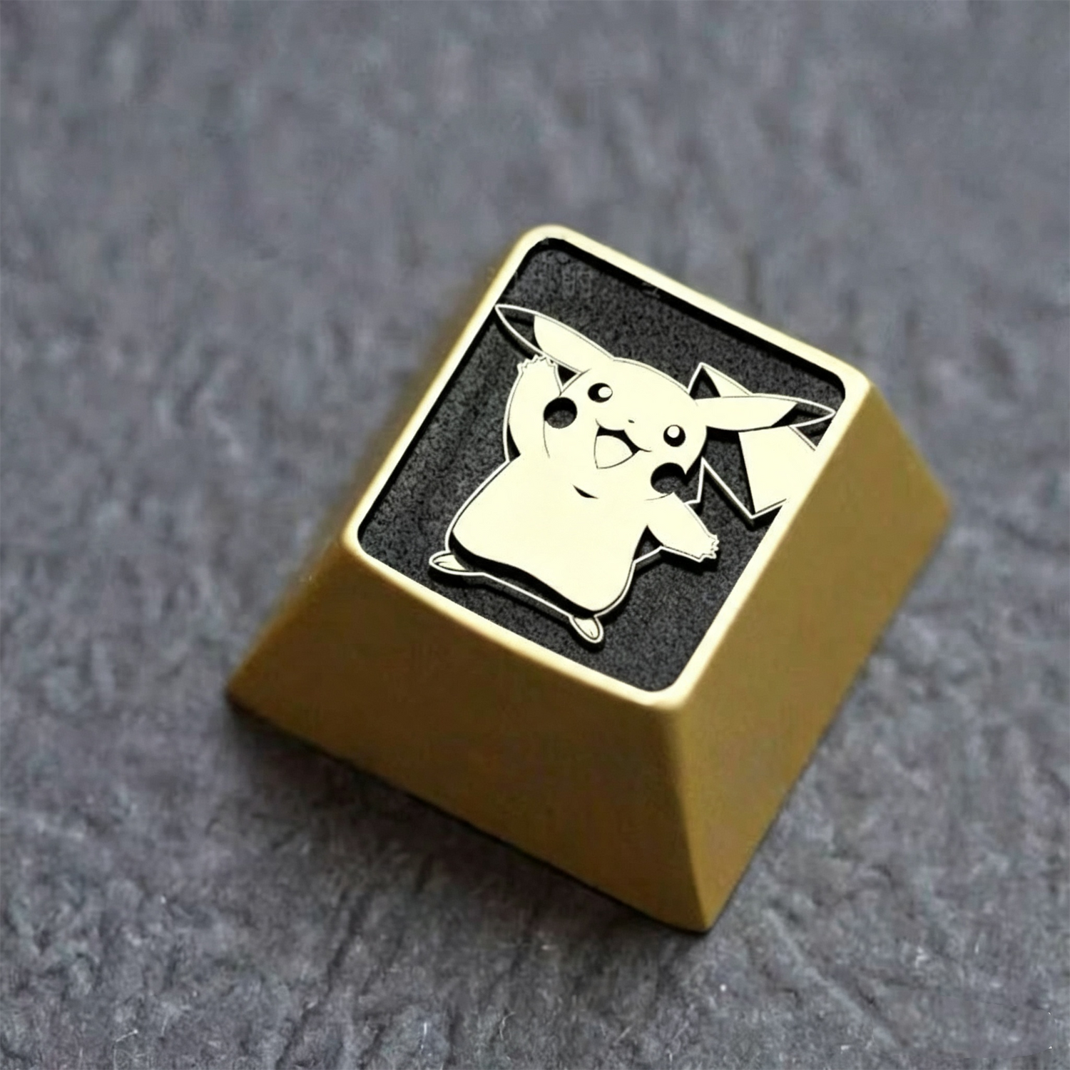 Pikachu Theme Design Metal 1 U, personalized keycaps,  cultural and creative keycaps, mechanical keyboard decorative keycaps