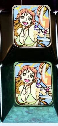 One Piece, protagonist team 1U titanium alloy personalized keycaps, metal decorative keycaps around anime and game characters
