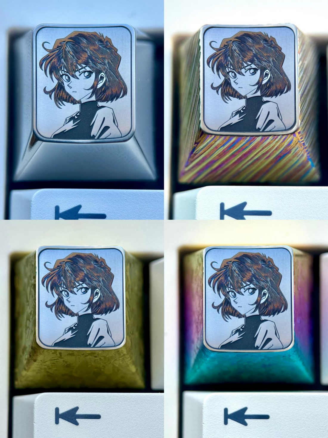 Detective Conan, Anita Hailey, 1U titanium alloy personalized keycaps, anime and game character peripheral art keycaps