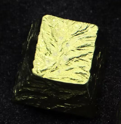 Mountain patterned titanium alloy handmade hammer pattern, mechanical keyboard metal decorative keycaps, keyboard personalized keycaps