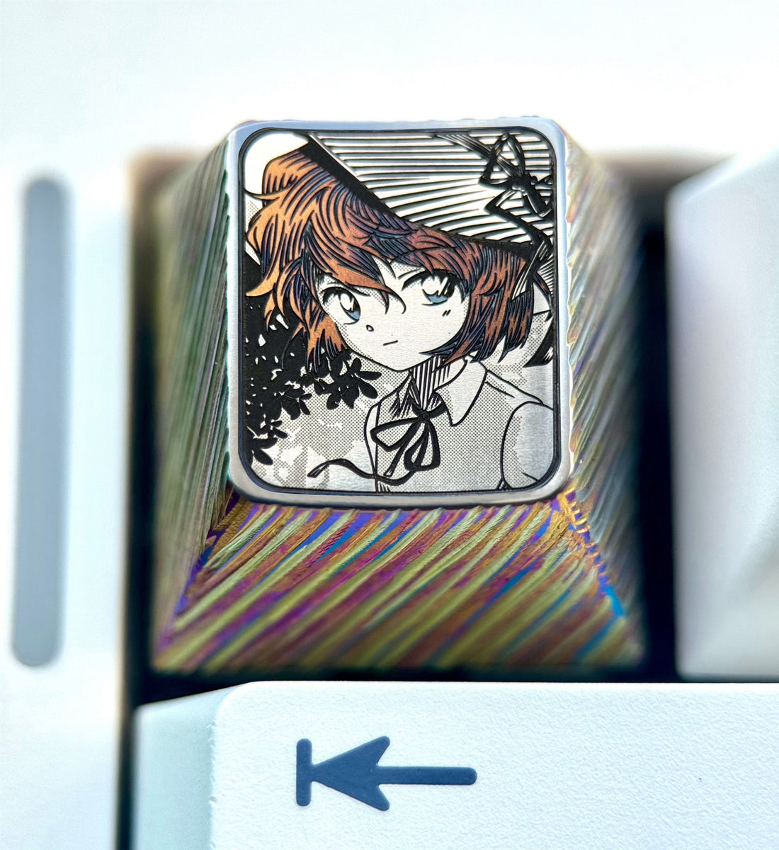 Detective Conan, Anita Hailey1U titanium alloy personalized keycaps, anime and game peripheral cultural and creative metal keycaps