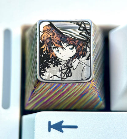 Detective Conan, Anita Hailey1U titanium alloy personalized keycaps, anime and game peripheral cultural and creative metal keycaps