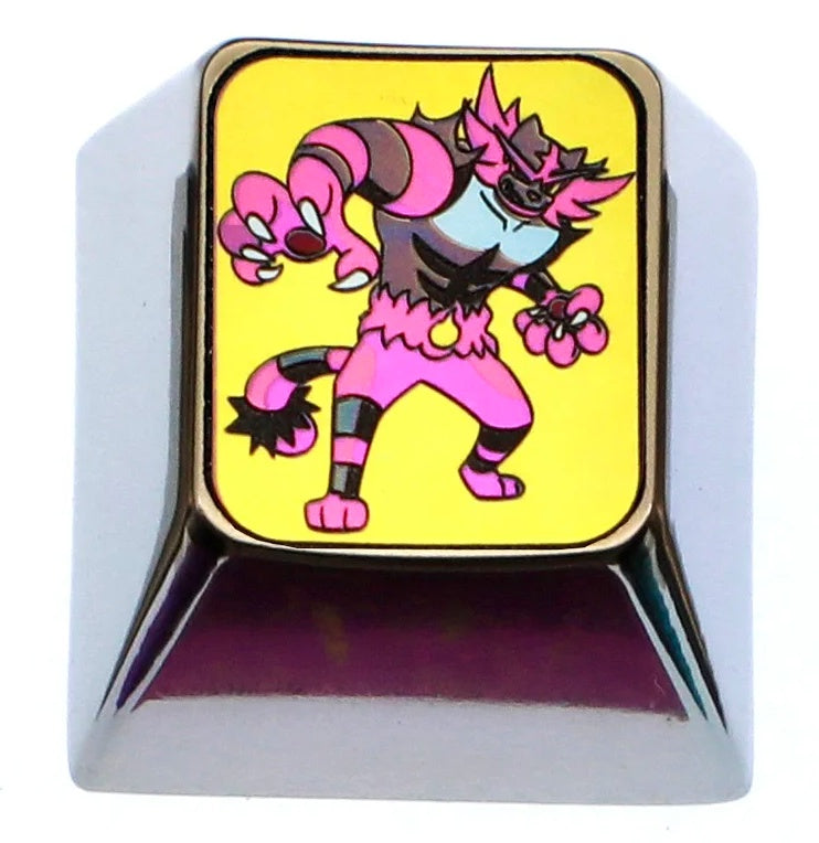 Pok é mon, 1U titanium alloy personalized keycap, Mewtwo，Incineroar，Ho-Oh， Anime metal carved keycaps