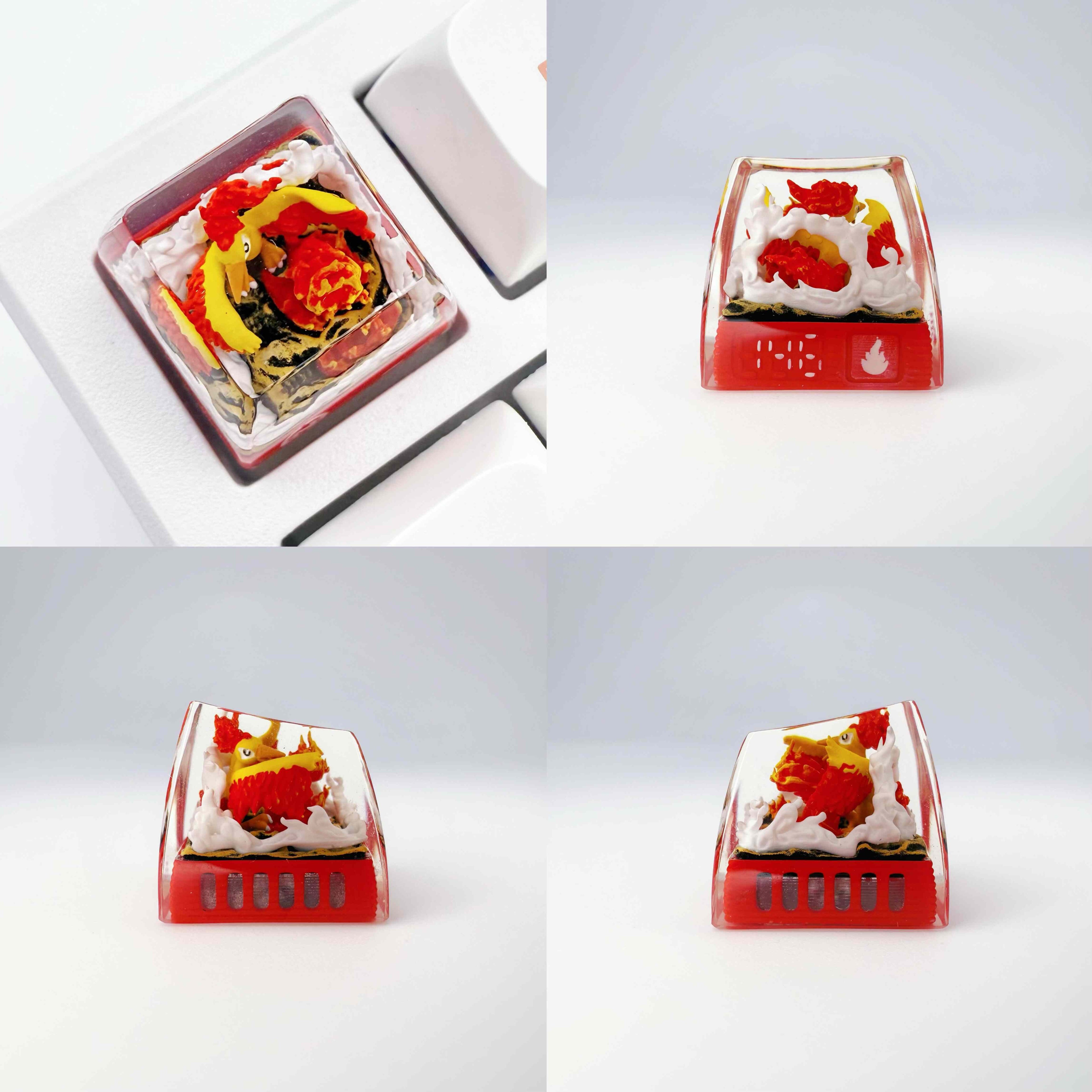Pok é mon Mythical Beast Collection, Crystal Drops of Glue Material Artisankeycaps, Anime, Game, Culture, Creativity, Peripheral Decoration, Personalized Keycaps