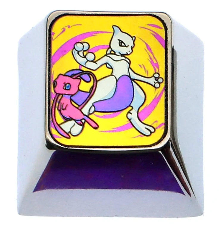 Pok é mon, 1U titanium alloy personalized keycap, Mewtwo，Incineroar，Ho-Oh， Anime metal carved keycaps