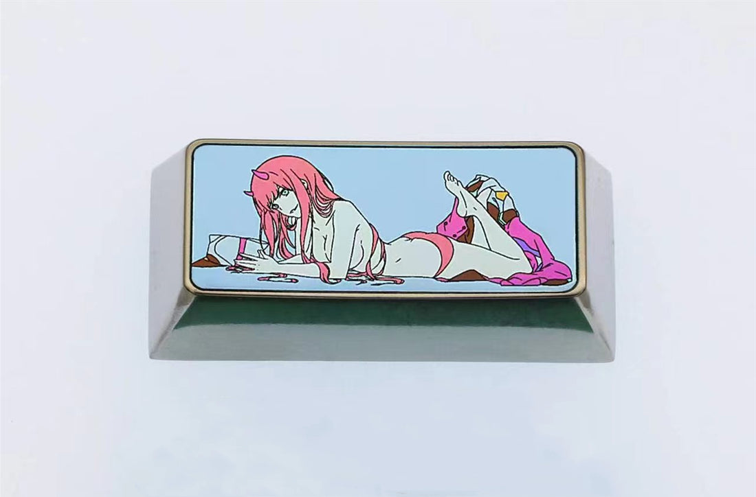 DARLING in the FRANXX 02,2U/2.25U, Colorful titanium alloy carved personalized keycaps