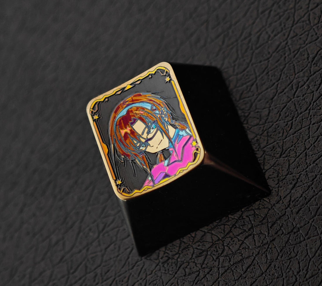 EVA, (Mari Makinami Illustrious) 1U Personalized keycap titanium alloy carved keycap, anodized color, personalized keycap/decorative keycap