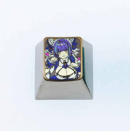 Azur Lane， Colored titanium alloy carved keycaps, mechanical keyboard decorative keycaps