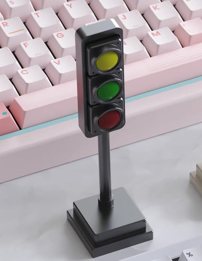 Retro traffic light design, personalized keycaps made of metal material for traffic signals, creative cultural decorative keycaps