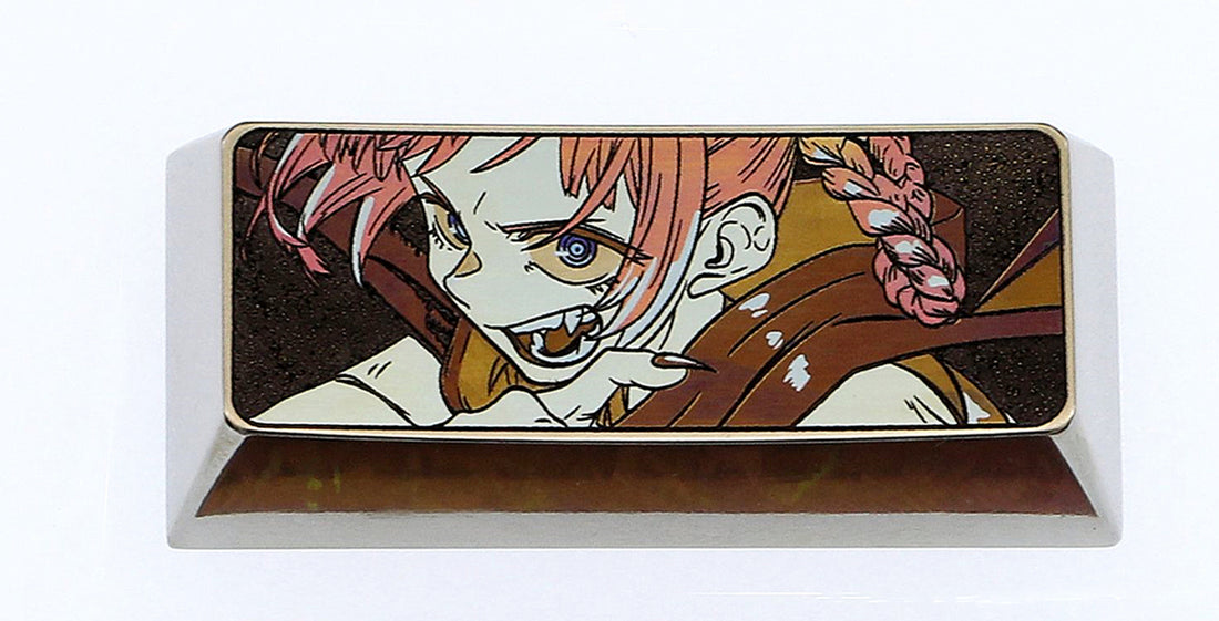 Nanakusa, 2.25U titanium alloy metal personalized keycap, mechanical keyboard decorative keycap.