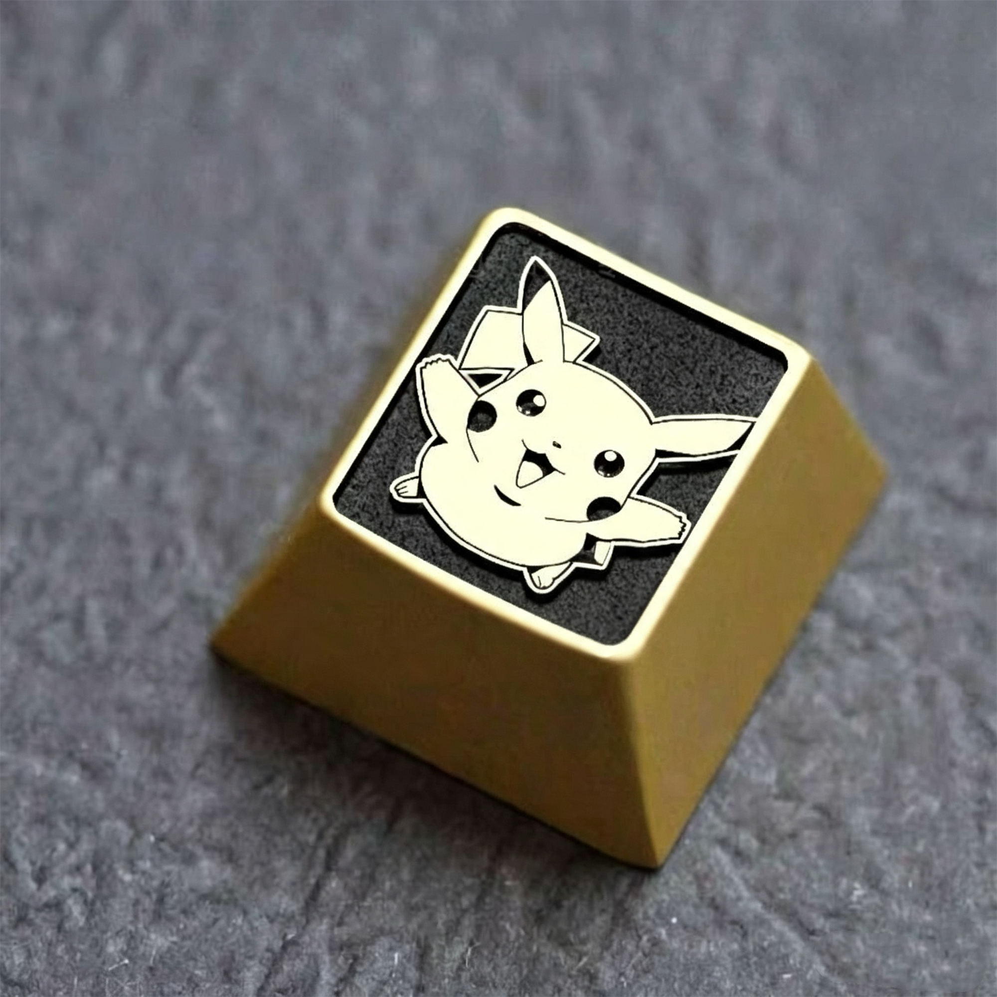 Pikachu Theme Design Metal 1 U, personalized keycaps,  cultural and creative keycaps, mechanical keyboard decorative keycaps