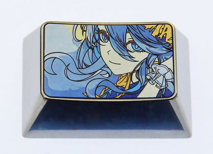 Furina, 1.5U titanium alloy personalized keycaps, metal carved art keycaps for anime and game characters