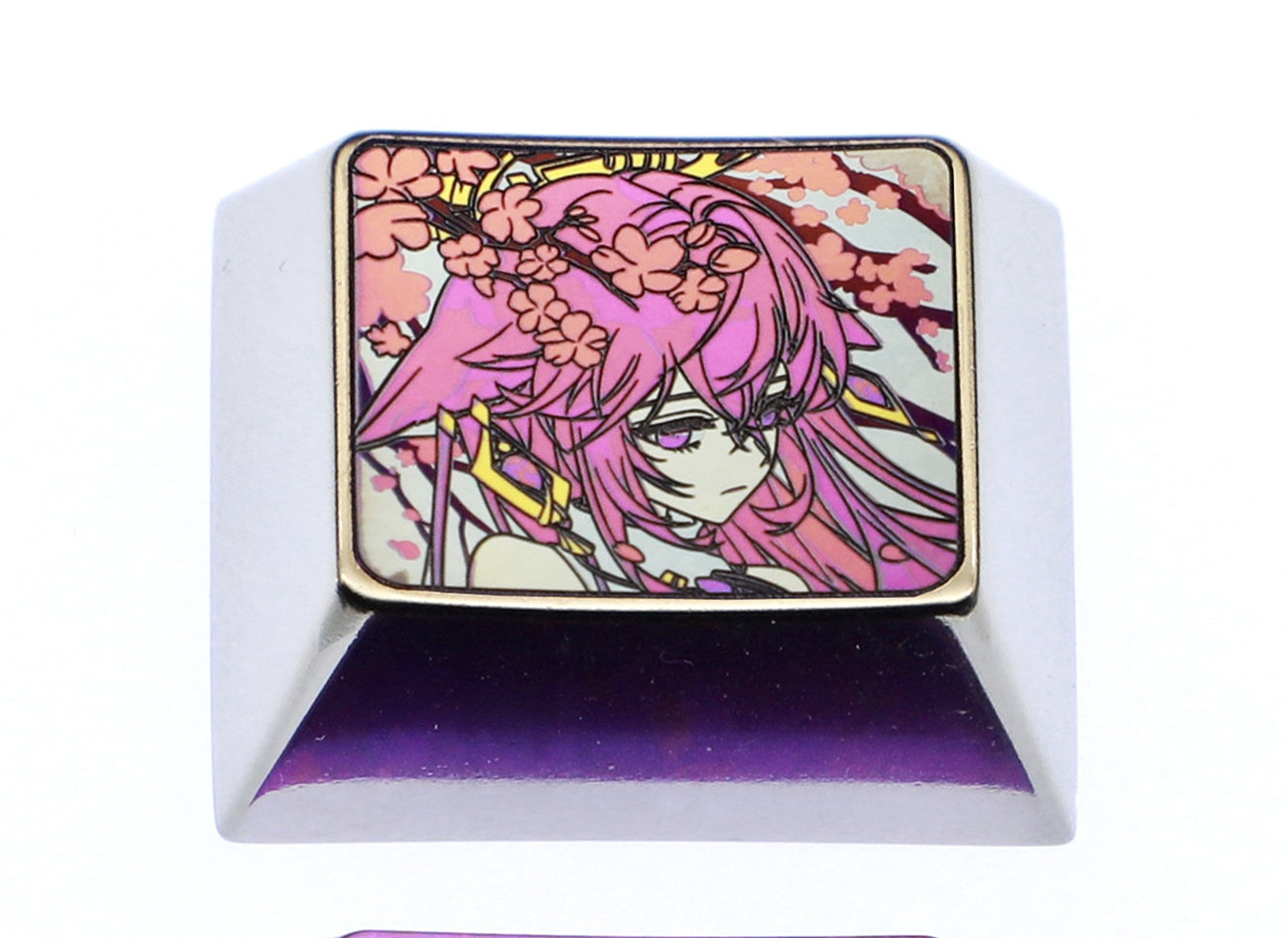 Genshin Impact series, Yae Miko, 1.25U titanium alloy keycaps, anime, gaming, cultural and creative metal carved keycaps