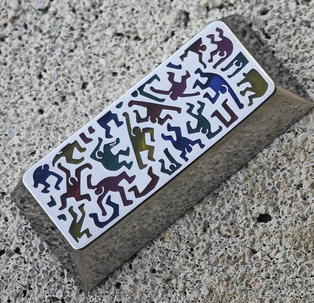 Strange Little Man, Titanium Translucent, Luminous, 2.25U Carriage Return Personalised Keycaps