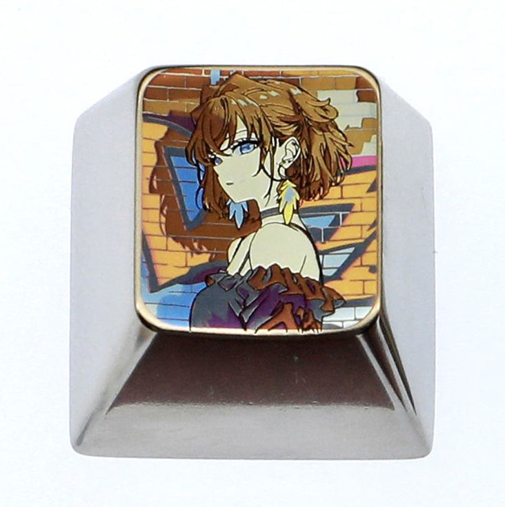 Detective Conan, Anita Hailey doujin， Rabbit girl style, 1U titanium alloy personalized keycap, anime game metal carved keycap