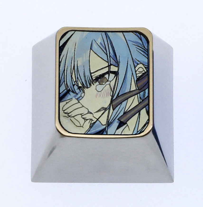 BanG Dream! Sakiko Togawa titanium alloy personalized keycaps, metal keycaps around anime and game characters