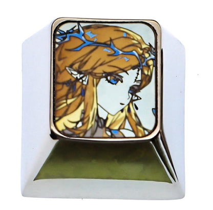 Wuthering Waves，Cartethyia， 2 styles of 1U titanium alloy personalized keycaps, anime, gaming, cultural and creative metal carved keycaps