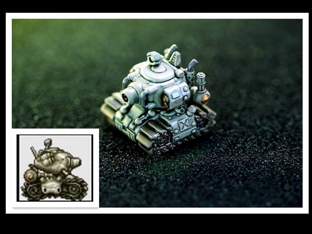Metal Slug, Tank Coating Resin Keycaps, Keyboard Decorative Keycaps