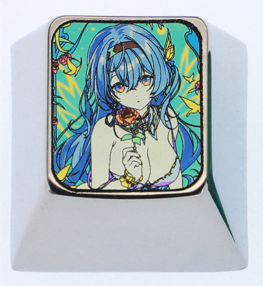 Honkai: Star Rail, Firefly, 1U Titanium Alloy Personalized Keycaps, Anime Game Culture Creative Metal Carving Decorative Keycaps