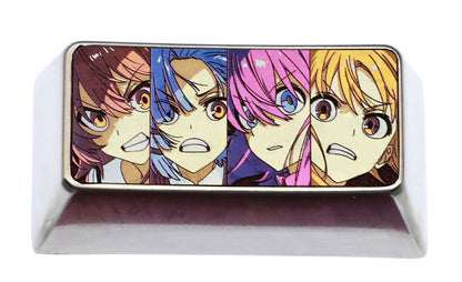 BOCCHI THE ROCK! Character collection, 2U titanium alloy personalized decorative keycaps, metal keycaps carved around anime and game characters