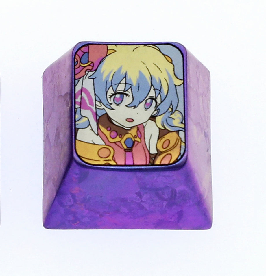 Nina Lindberg, 1U titanium alloy personalized keycap, metal decorative keycap, keyboard art keycap