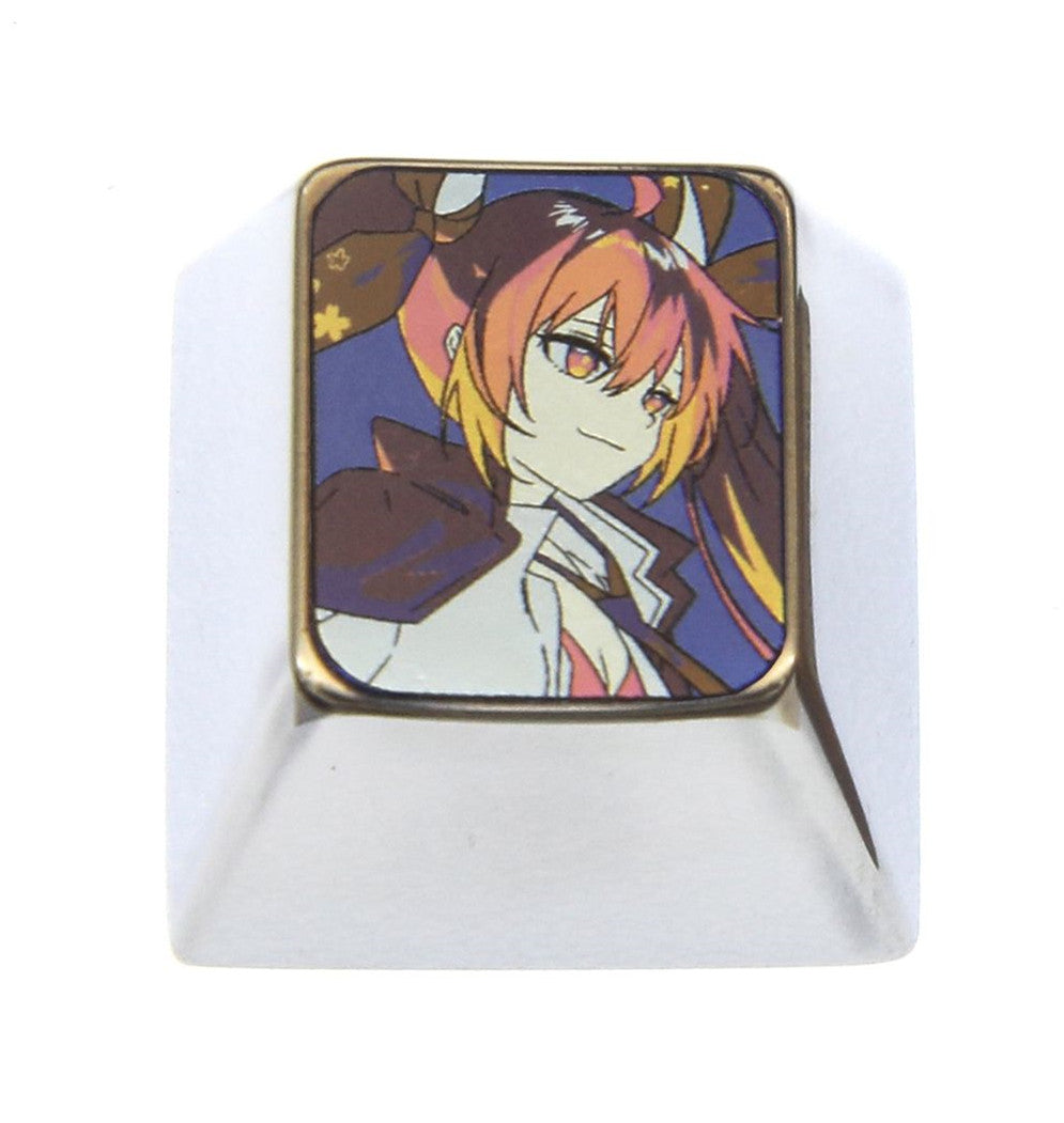 Kotori Itsuka, 1U titanium alloy personalized keycaps, rare metal keycaps around anime and game characters