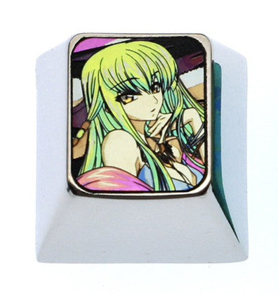 CODE GEASS Lelouch of the Rebellion, C.c 1U titanium alloy personalized keycaps, metal carved keycaps around anime and game characters