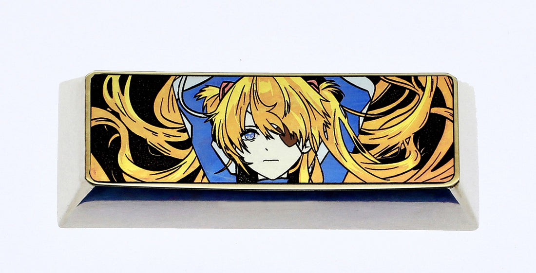 EVA, Asuka 2.75U titanium alloy personalized keycap, metal decorative art keycap