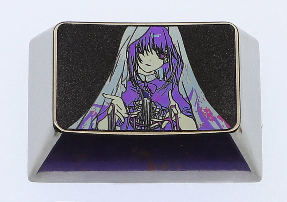 Akemi Homura, 1.5U titanium alloy personalized keycaps, metal decorative keycaps around anime and game characters.