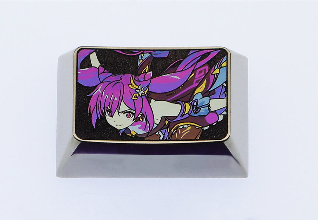 Keqing Titanium Alloy 1.5U Personalized Keycaps Personalized Keycaps, Decorative Keycaps