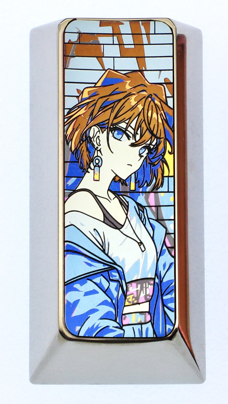 Anita Hailey， Vertical 2U, Pad Enter titanium alloy personalized keycaps, metal keycaps around anime and game characters