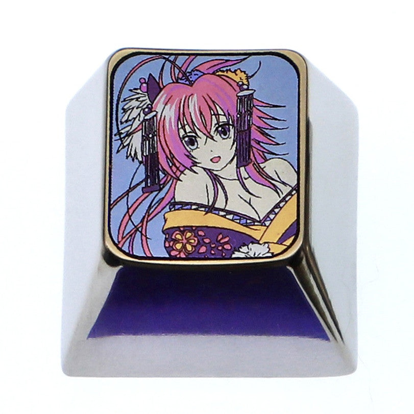 Rias Gremory，Angelic☆Chaos RE-BOOT! ， 1U titanium alloy personalized keycaps, metal keycaps carved from anime and game characters