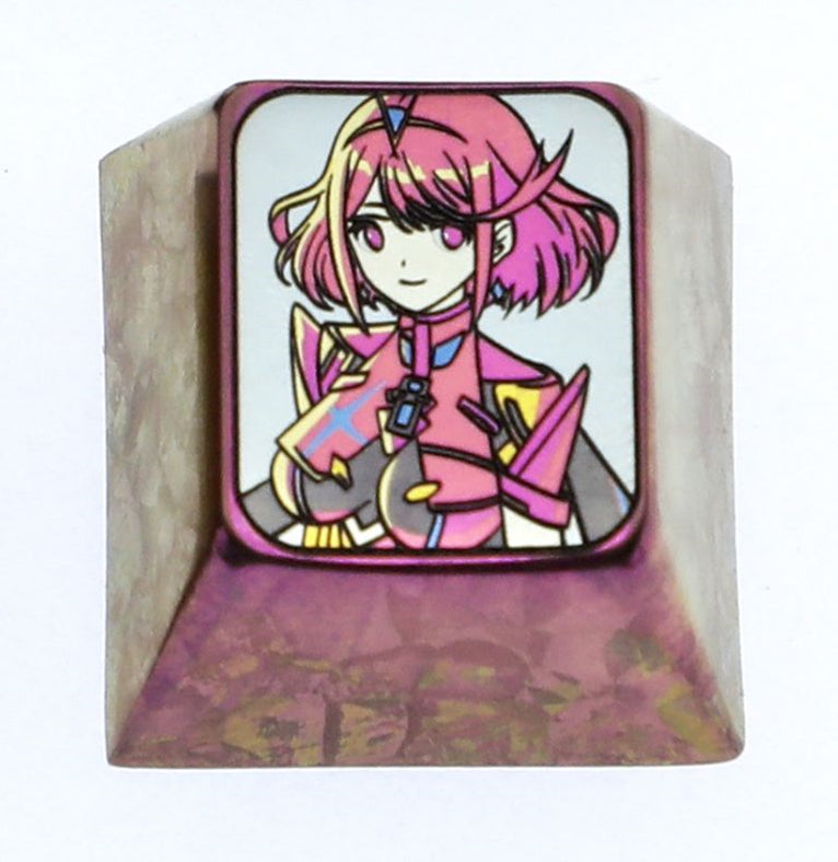Xenoblade, 1U titanium alloy personalized keycaps, metal art keycaps around anime and game characters