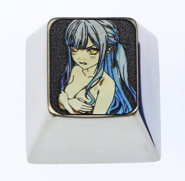 BanG Dream!, Sakiko Togawa, 1U titanium alloy personalized keycaps, anime game peripheral keycaps, metal keycaps