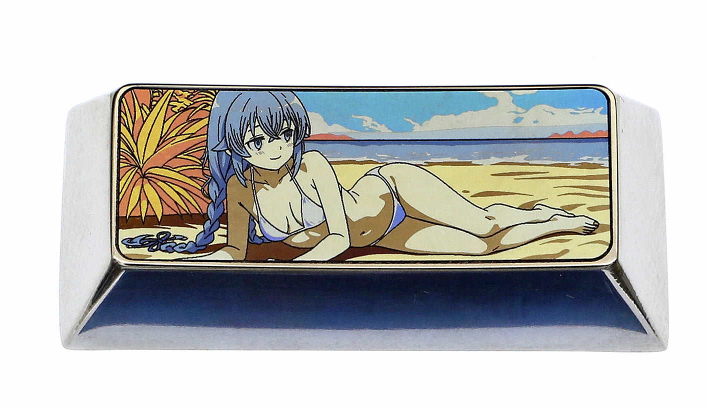 Mushoku Tensei Jobless Reincarnation, Roxy 2.25U titanium alloy personalized keycaps, anime and game character art carved keycaps