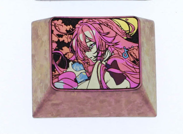 Genshin Impact, Yae Miko, 1.2U titanium alloy personalized keycaps, anime and game character decoration metal carved keycaps