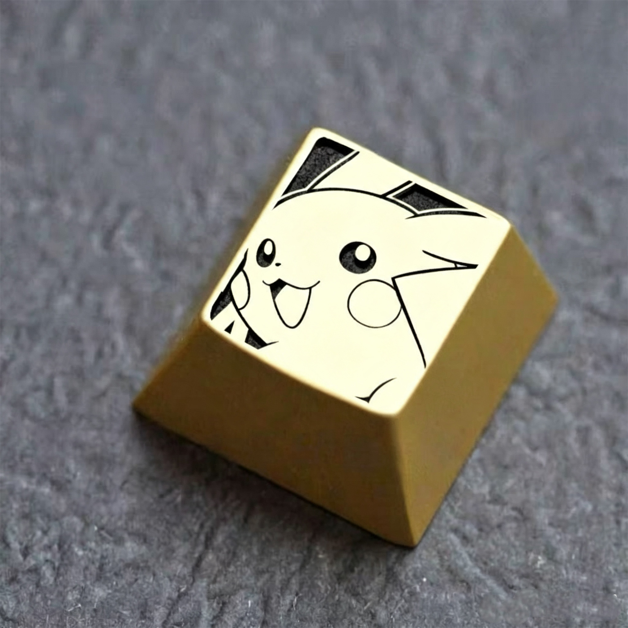 Pikachu Theme Design Metal 1 U, personalized keycaps,  cultural and creative keycaps, mechanical keyboard decorative keycaps