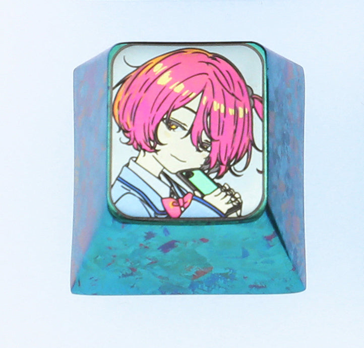 Too many losing heroes! 1u colorful titanium alloy carved personalized keycaps, mechanical keyboard decorative keycaps.