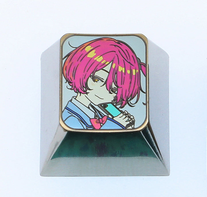 Too many losing heroes! 1u colorful titanium alloy carved personalized keycaps, mechanical keyboard decorative keycaps.