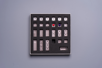 SH2PE Vera Metal Personalized Keycap Combination Set, Metal Simple Pattern Decorative Keycaps