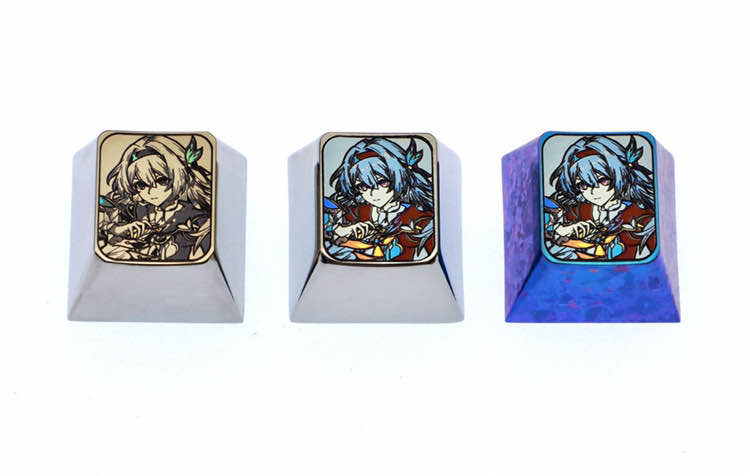 Firefly, Three techniques, 1U titanium alloy personalized keycaps, metal decorative keycaps around anime and game characters.
