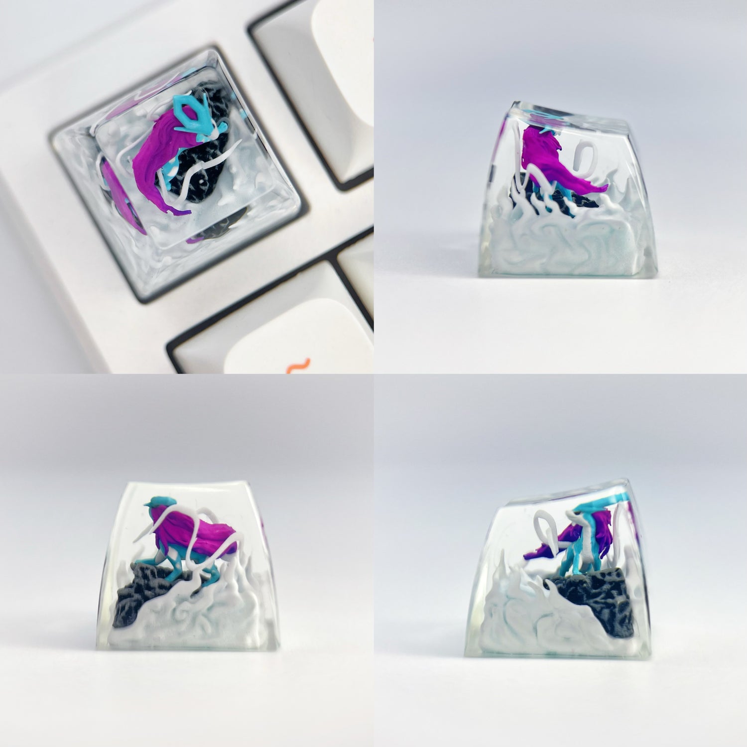 Pok é mon Mythical Beast Collection, Crystal Drops of Glue Material Artisankeycaps, Anime, Game, Culture, Creativity, Peripheral Decoration, Personalized Keycaps