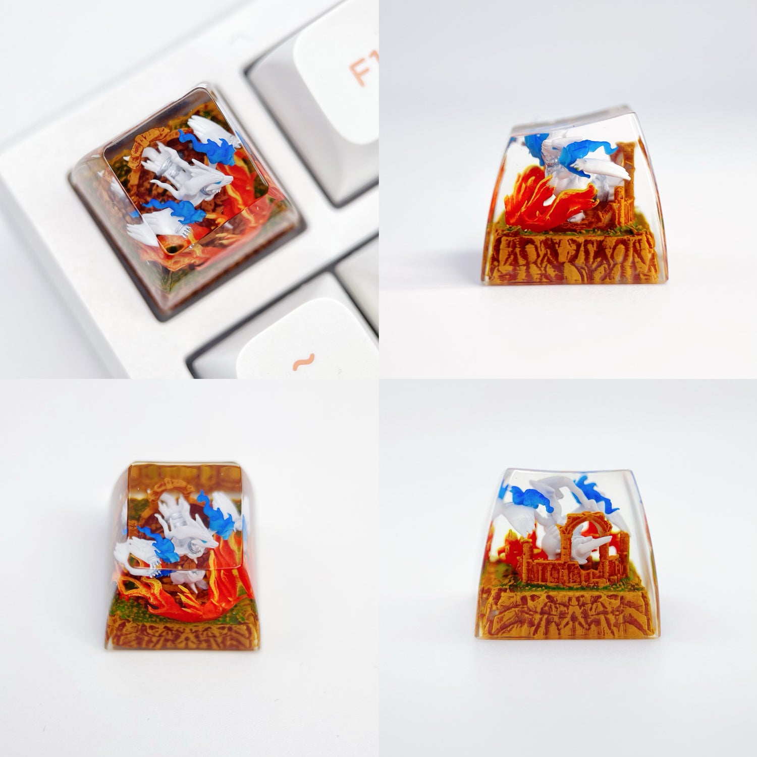 Pok é mon Mythical Beast Collection, Crystal Drops of Glue Material Artisankeycaps, Anime, Game, Culture, Creativity, Peripheral Decoration, Personalized Keycaps