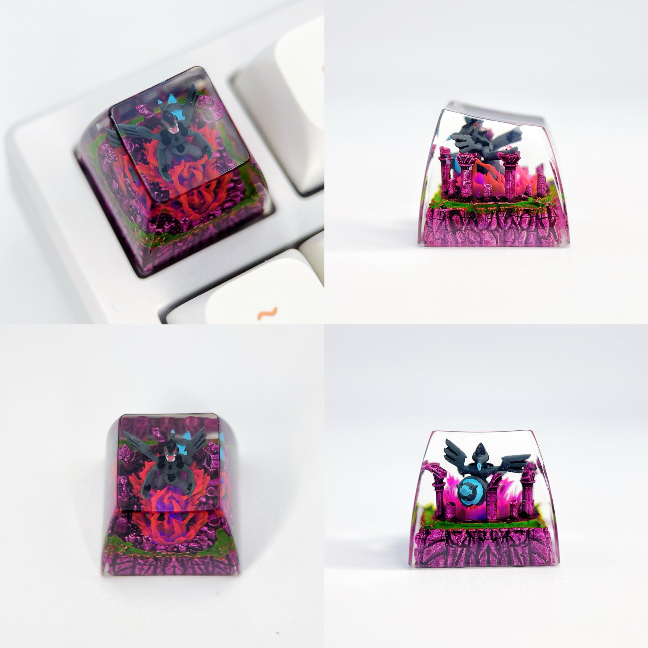 Pok é mon Mythical Beast Collection, Crystal Drops of Glue Material Artisankeycaps, Anime, Game, Culture, Creativity, Peripheral Decoration, Personalized Keycaps
