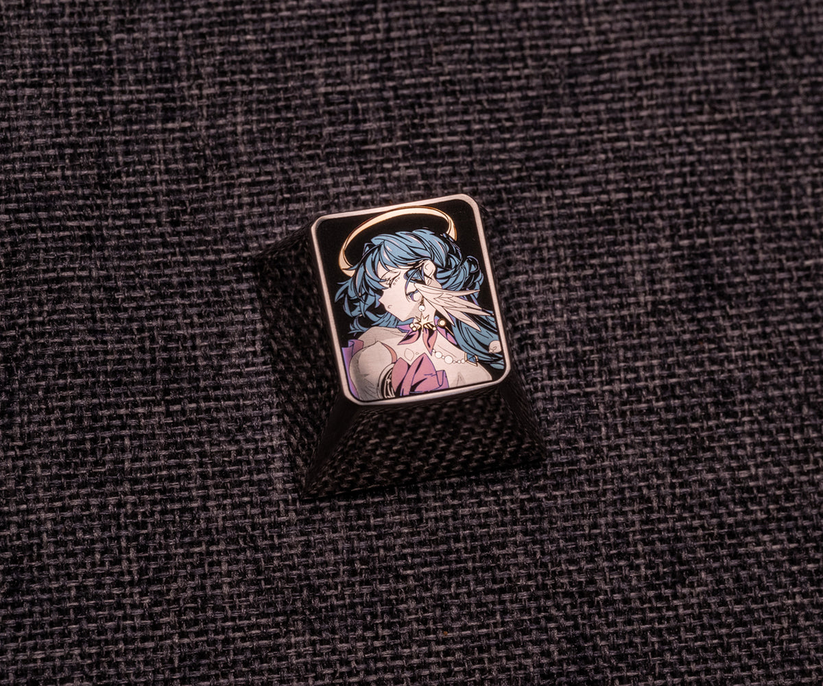 Robin Keycaps Honkai: Star Rail, Robin, 1U mirrored titanium alloy personalized keyc ...